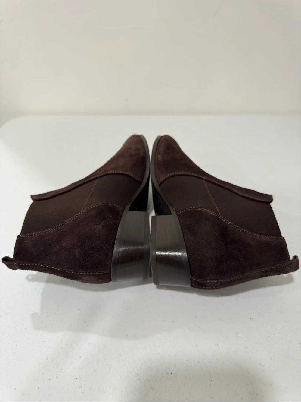 Aquatalia Fiona Crosta Chelsea Weatherproof Chocolate Brown Suede Ankle Boot 6